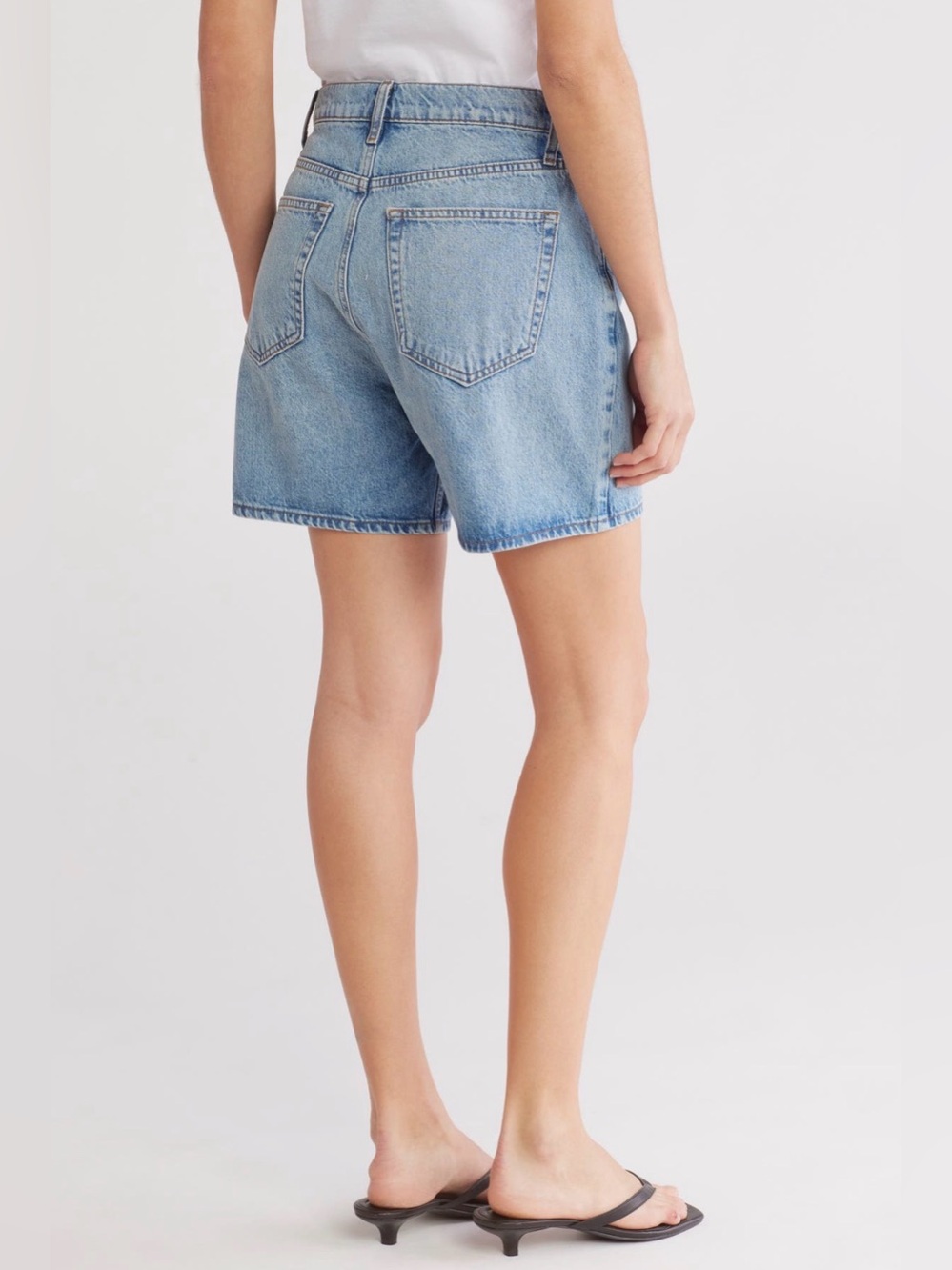 Frame Denim Light Blue High-Rise Jeans Shorts - Picture 3 of 12
